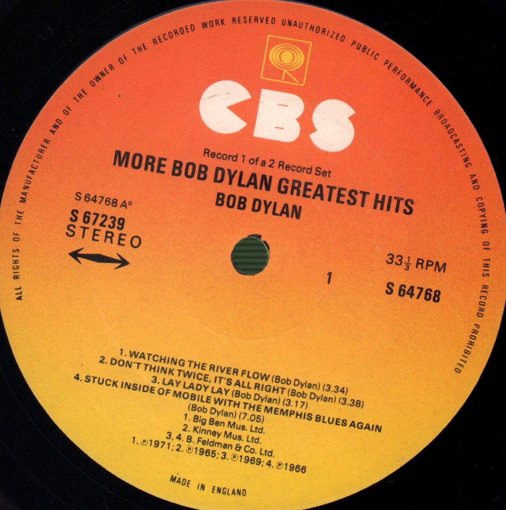 Bob Dylan - More Bob Dylan Greatest Hits - Double Lp