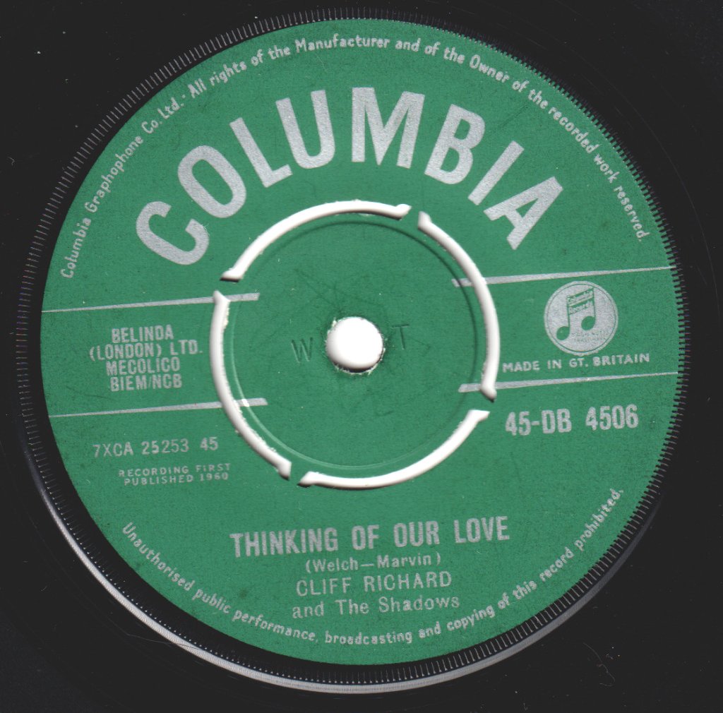 Cliff Richard And The Shadows - Nine Times Out Of Ten - 7 Inch
