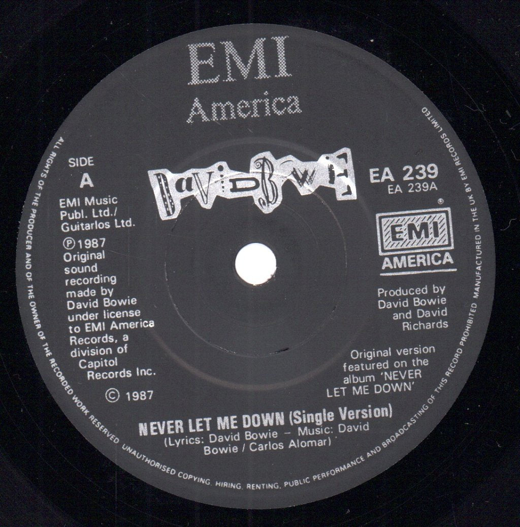 David Bowie - Never Let Me Down - 7 Inch
