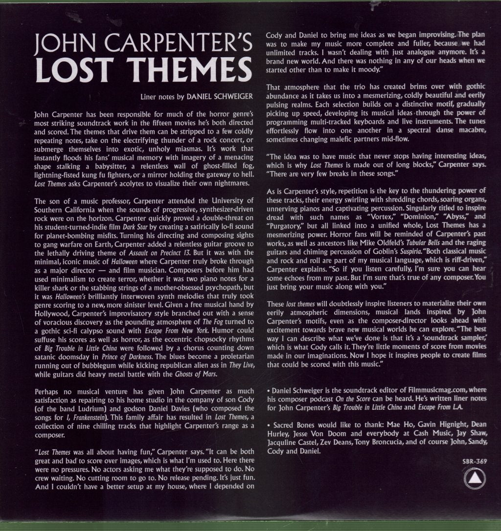 John Carpenter - Lost Themes (Expanded 10th Anniversary Art Edition) - Lp