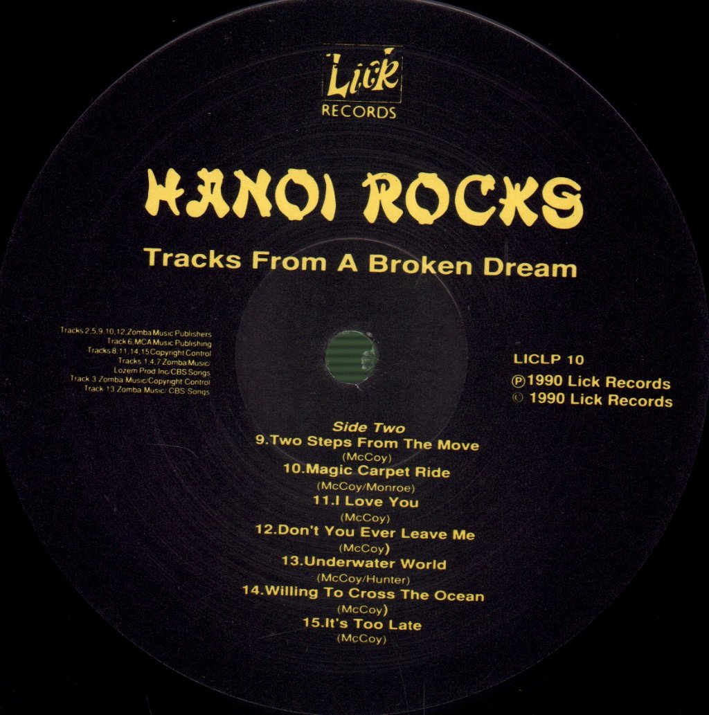 Hanoi Rocks - Tracks From A Broken Dream - Lp