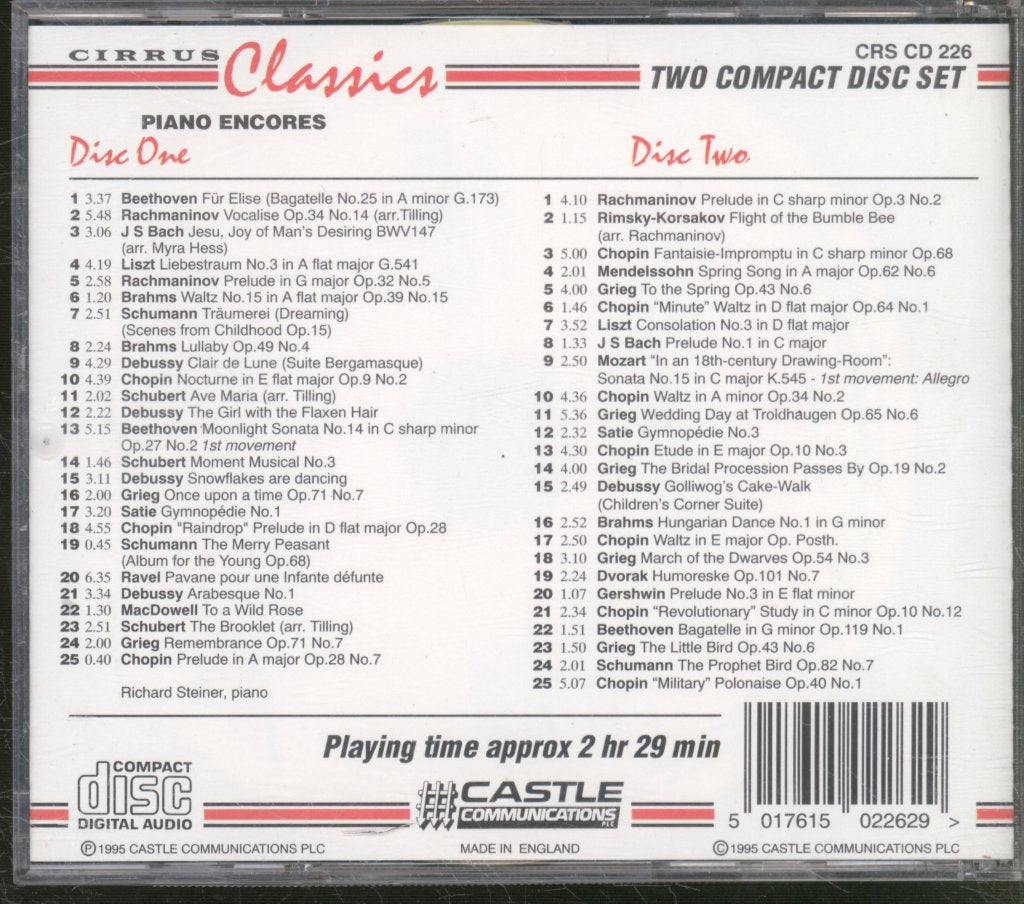 Various Artists - Piano Encores - Double Cd