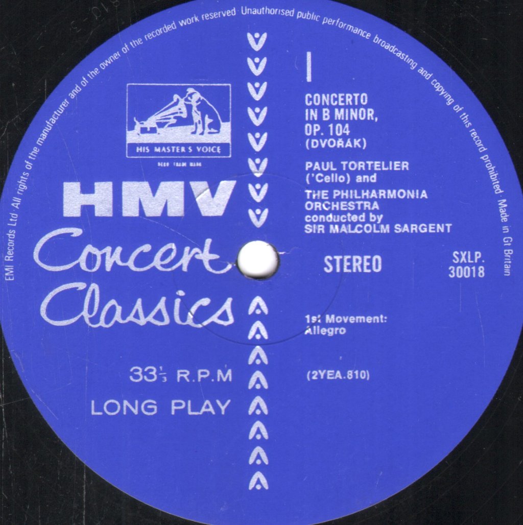 Paul Tortelier - Dvorak Cello Concerto - Lp