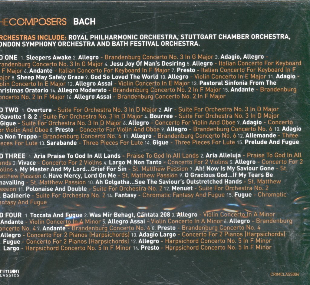 Various Artists - Bach The Composers - Cd Set