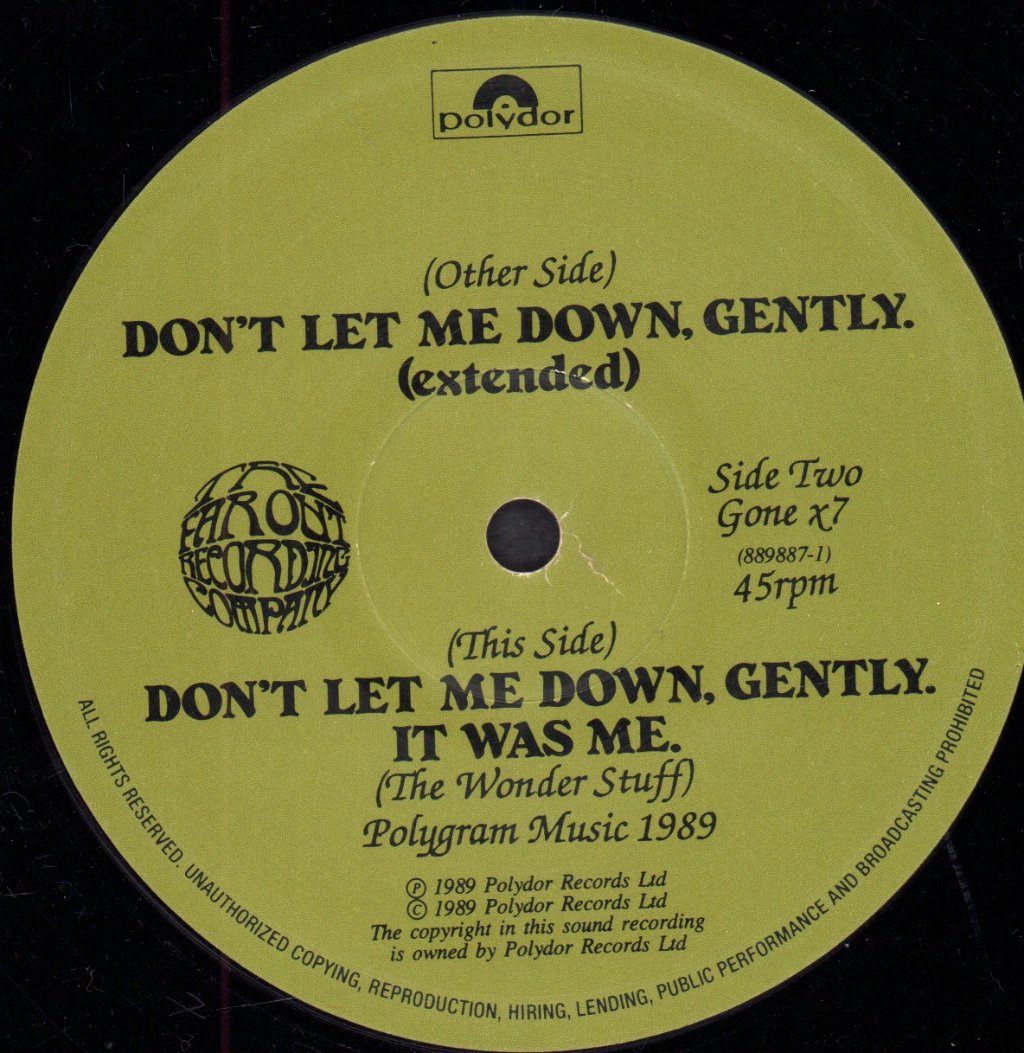 Wonder Stuff - Don't Let Me Down - 12 Inch