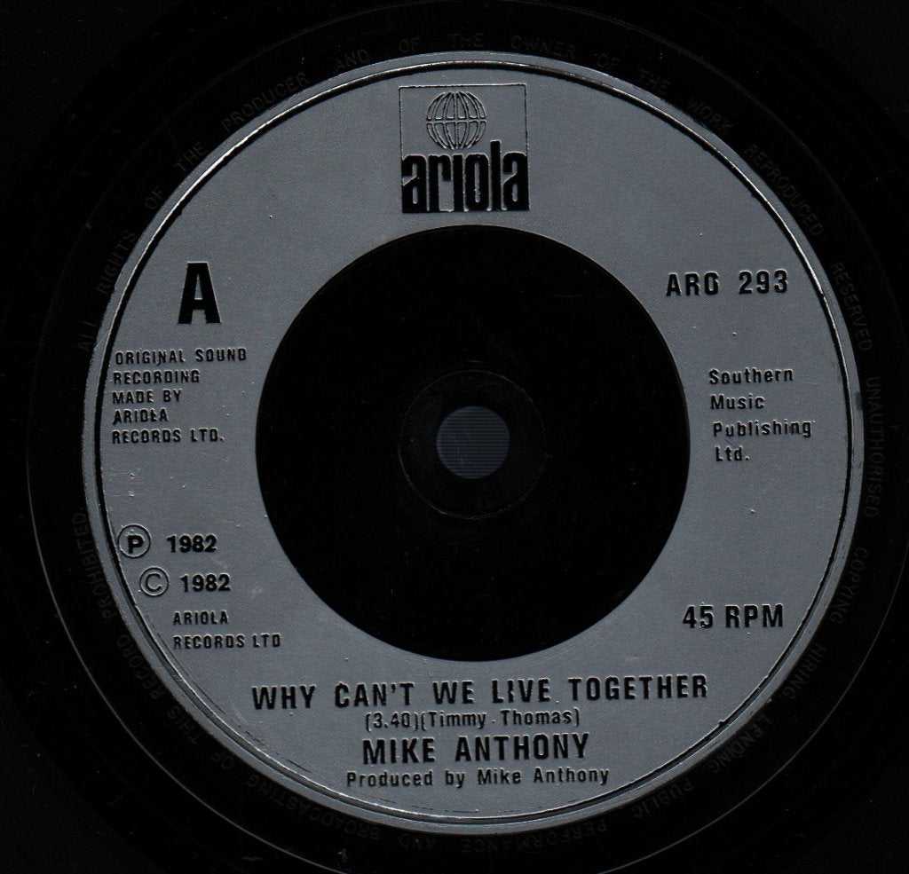 Mike Anthony - Why Can't We Live Together - 7 Inch