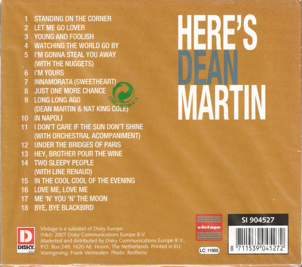 Dean Martin - Here's Dean Martin - Cd