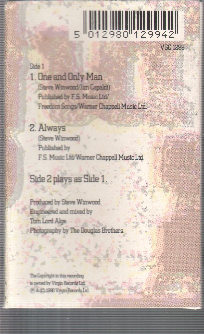 Steve Winwood - One And Only Man - Cassette