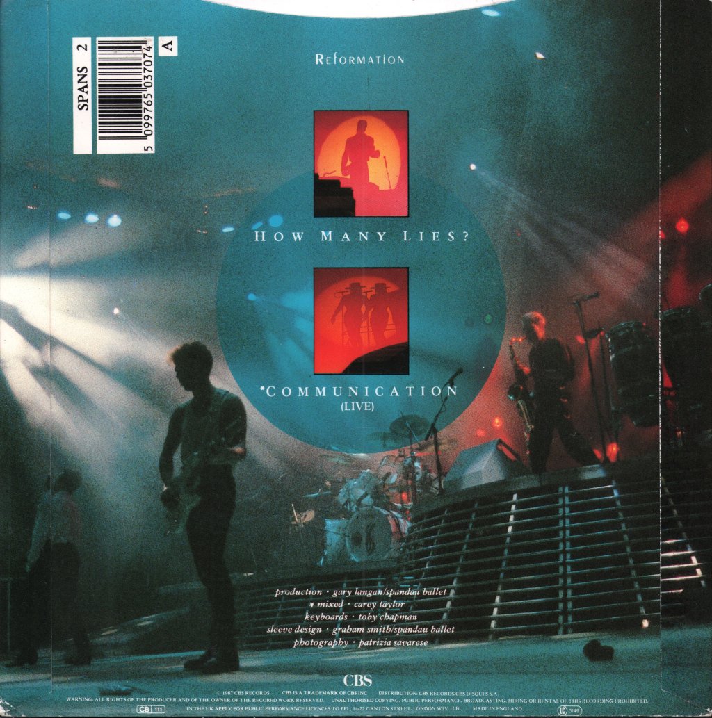 Spandau Ballet - How Many Lies - 7 Inch
