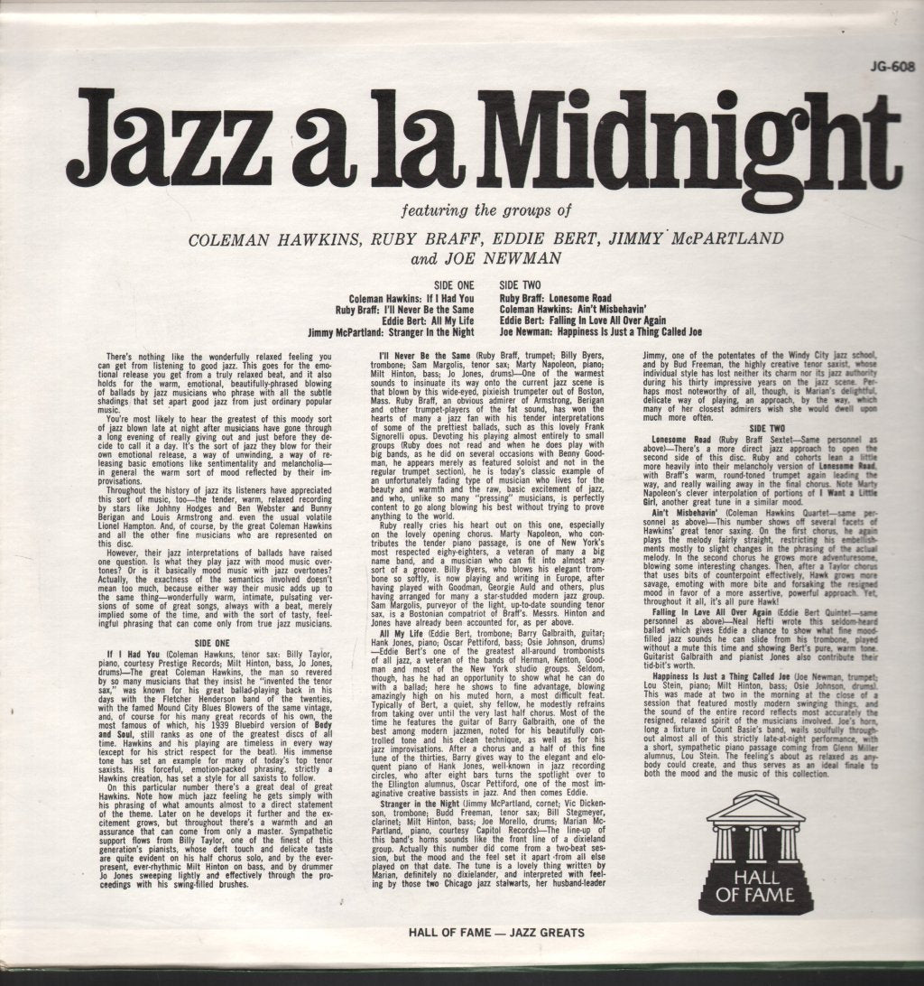 Various Artists - Jazz A La Midnight - Lp