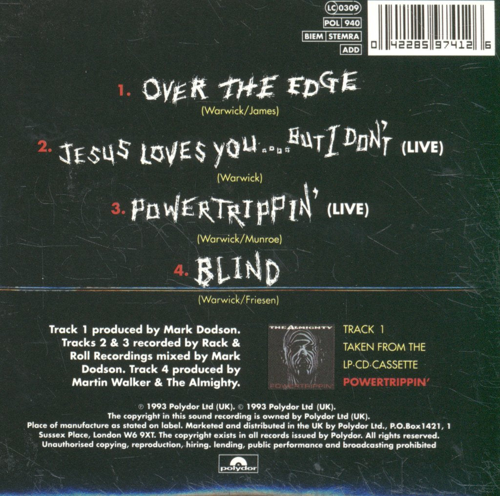 Almighty - Over The Edge - Cd