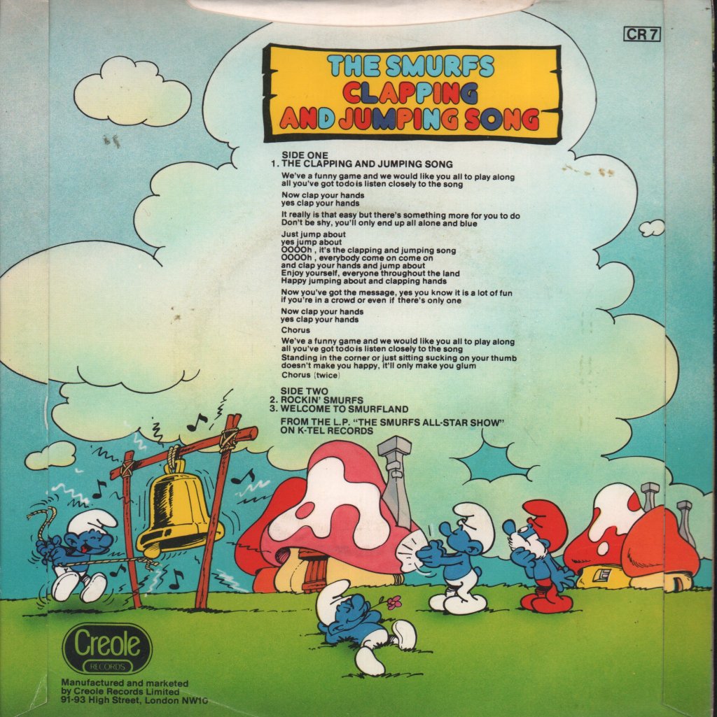 Smurfs - Clapping And Jumping Song - 7 Inch