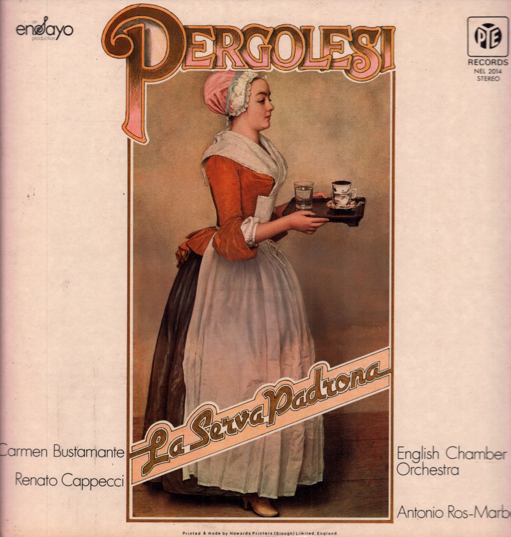 Giovanni Battista Pergolesi - La Serva Padrona - Lp