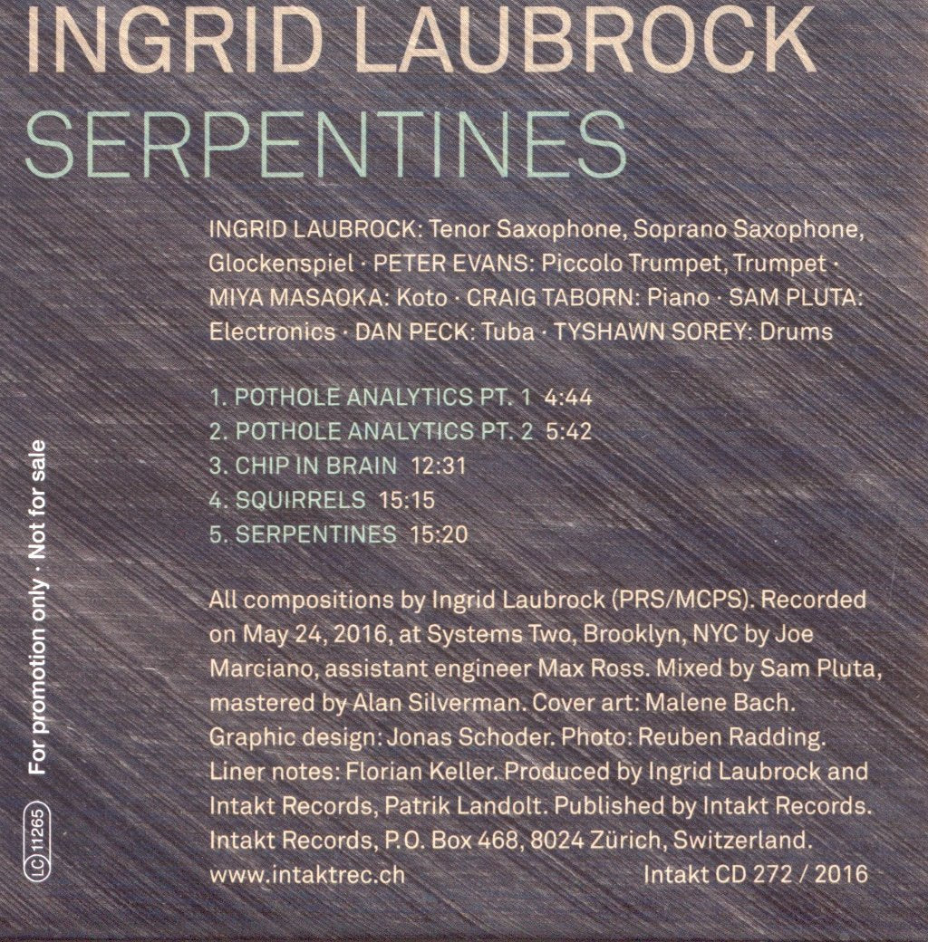Ingrid Laubrock - Serpentines - Cd