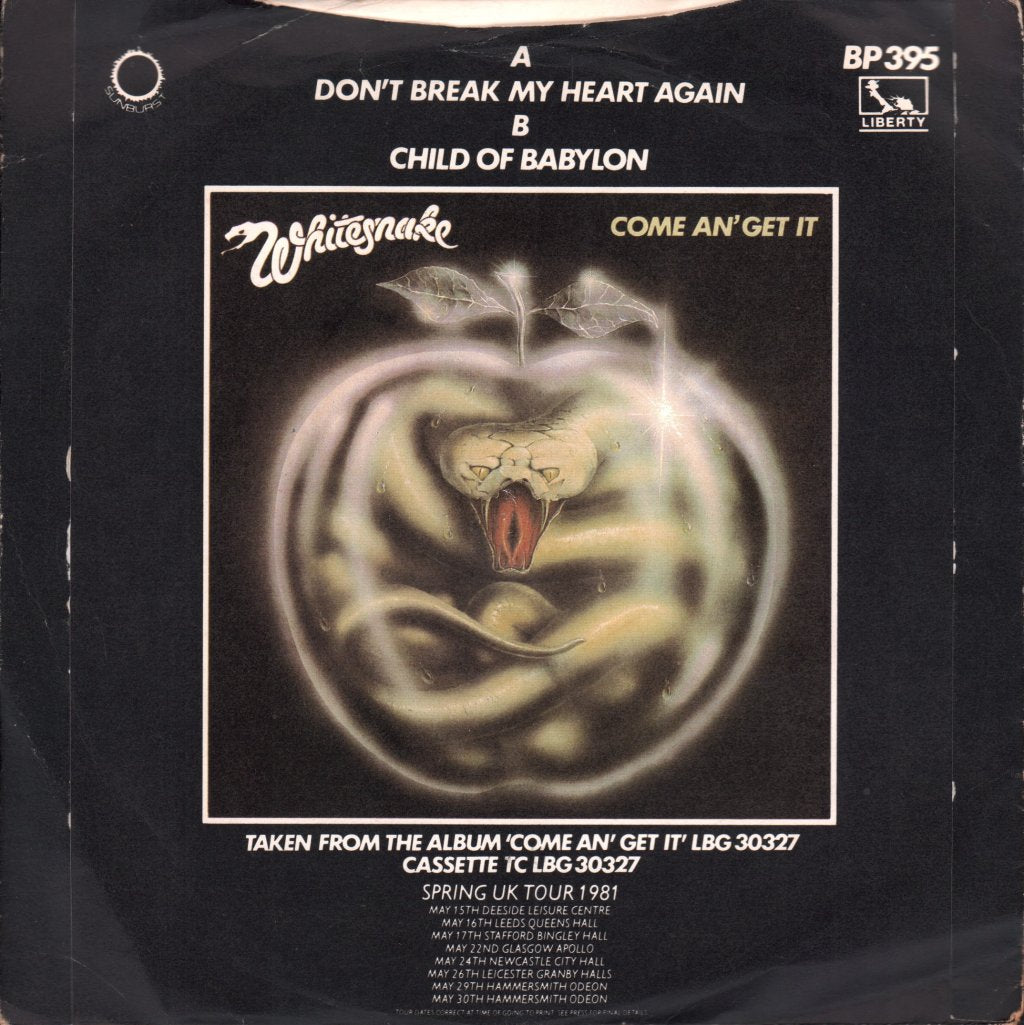 Whitesnake - Don't Break My Heart Again - 7 Inch