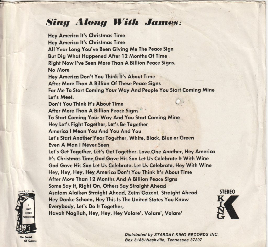 James Brown - Hey America - 7 Inch