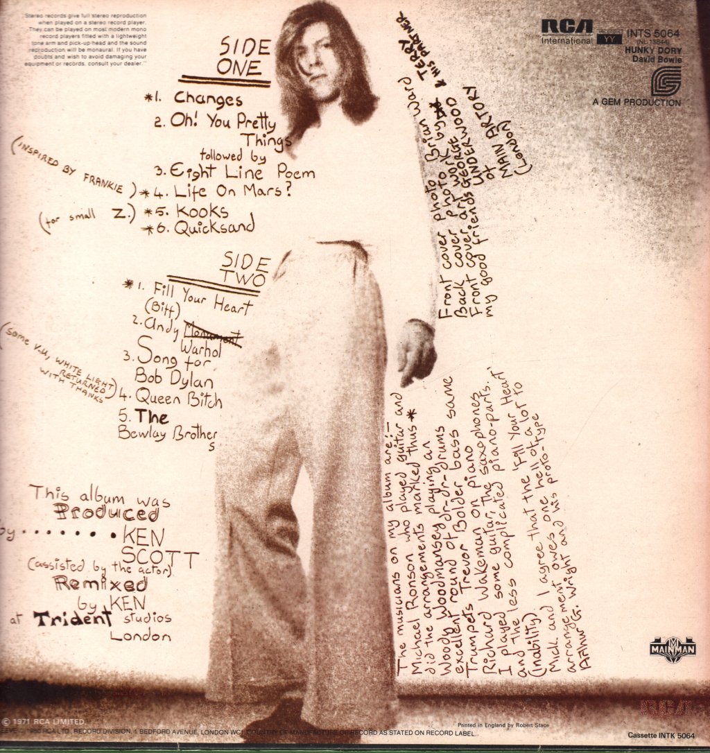 David Bowie - Hunky Dory - Lp