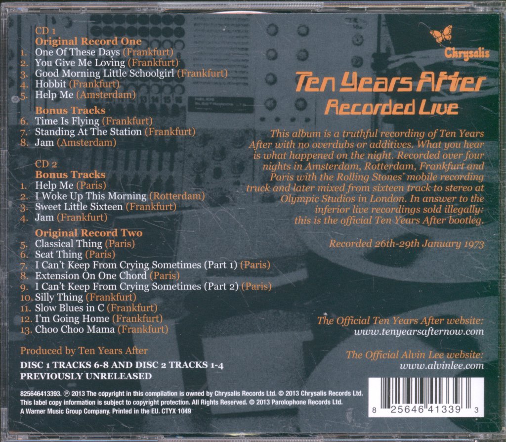 Ten Years After - Recorded Live - Double Cd