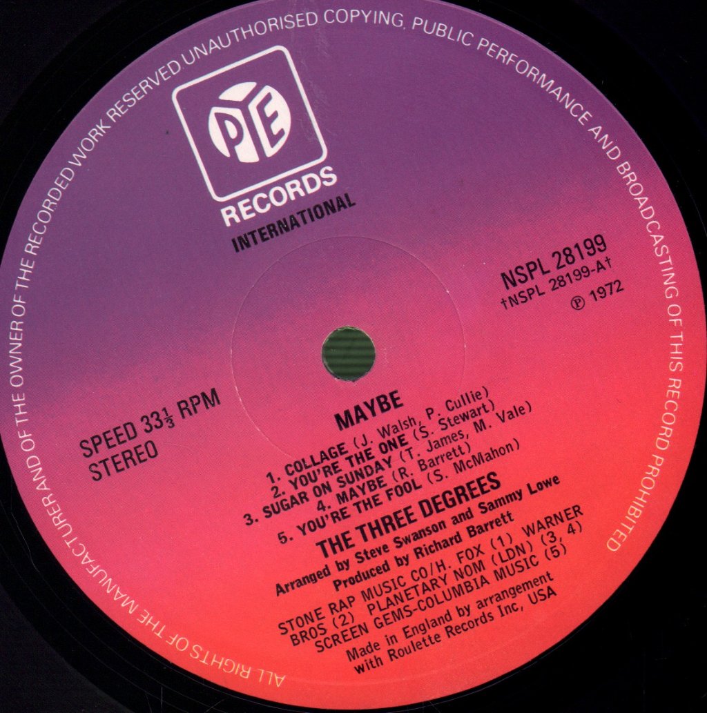 Three Degrees - Maybe - Lp
