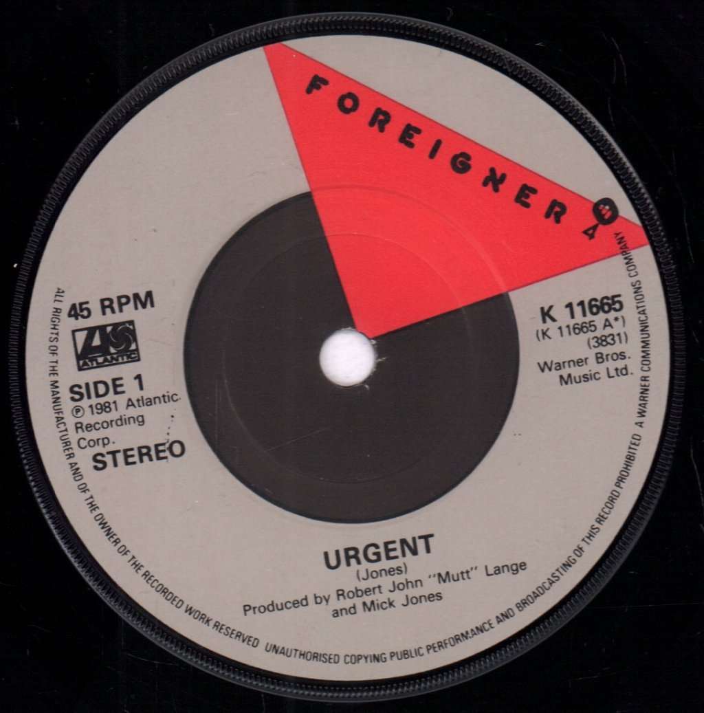 Foreigner - Urgent - 7 Inch