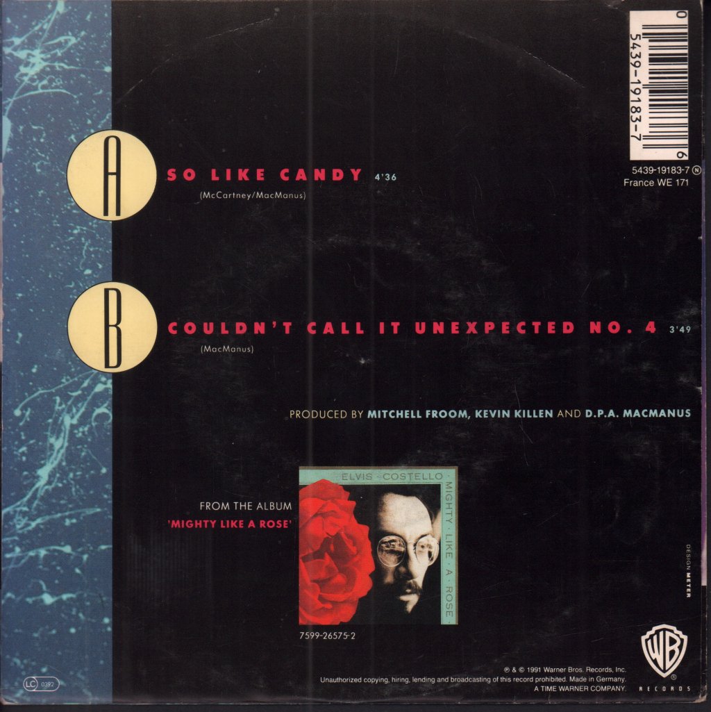 Elvis Costello - So Like Candy - 7 Inch