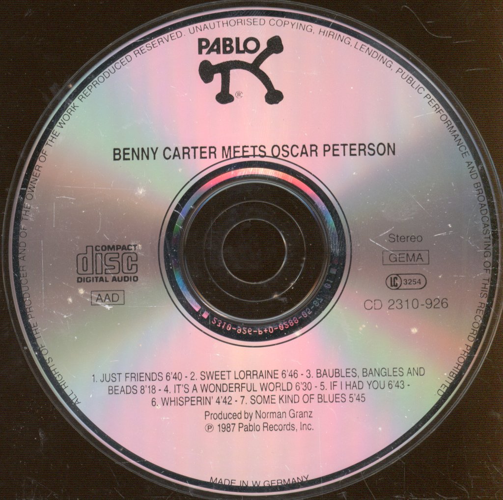 Benny Carter and Oscar Peterson - Benny Carter Meets Oscar Peterson - Cd