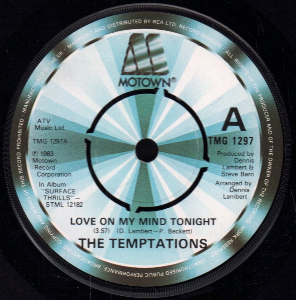 Temptations - Love On My Mind Tonight - 7 Inch