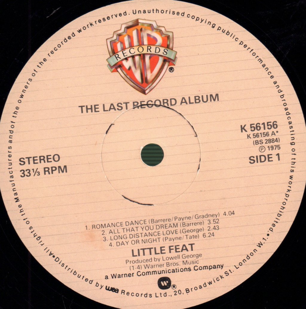 Little Feat - Last Record Album - Lp