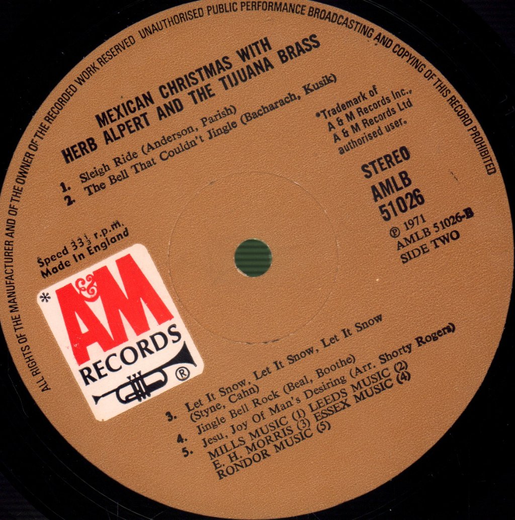 Herb Alpert And The Tijuana Brass - Christmas With - Lp