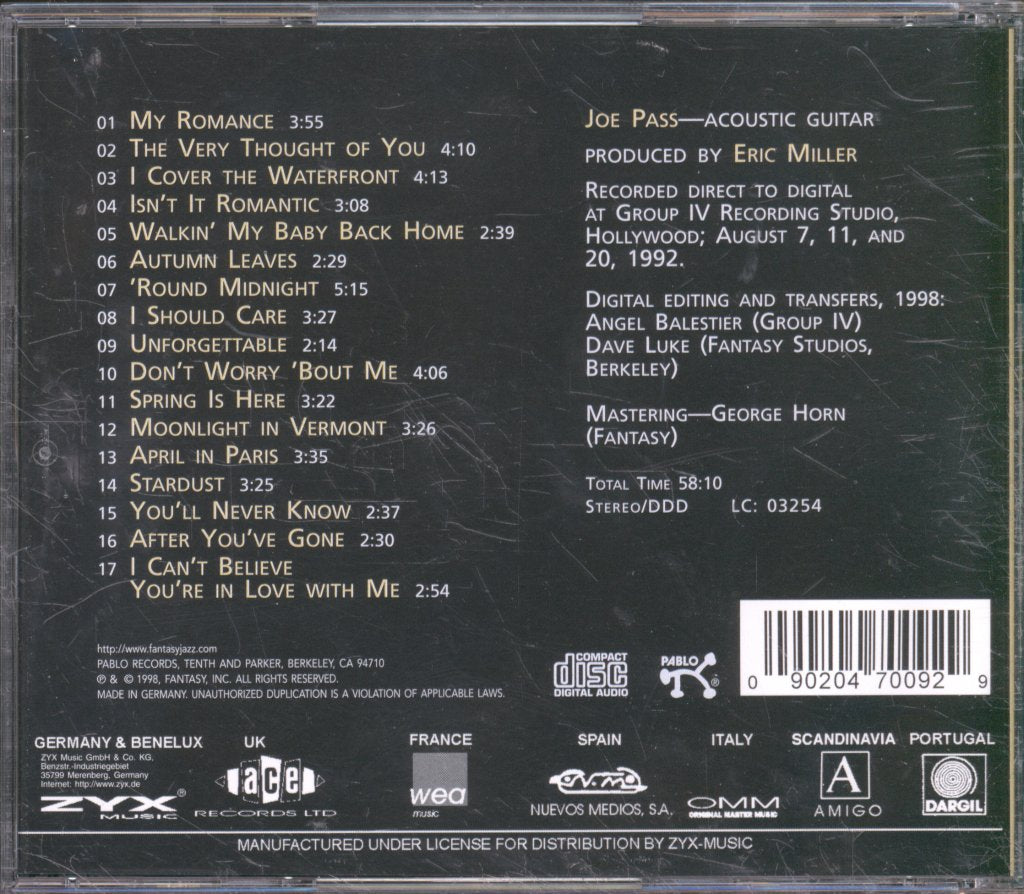 Joe Pass - Unforgettable - Cd