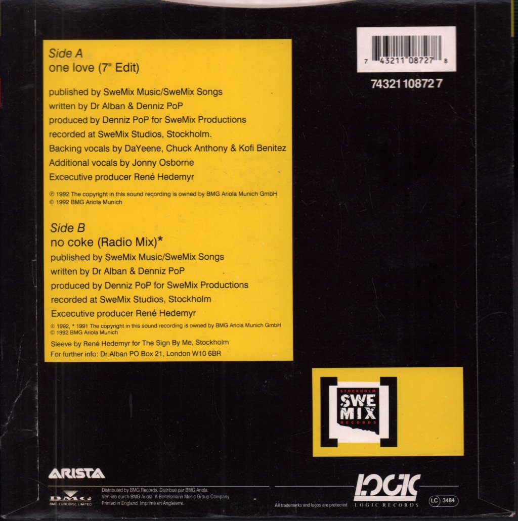 Dr Alban - One Love - 7 Inch