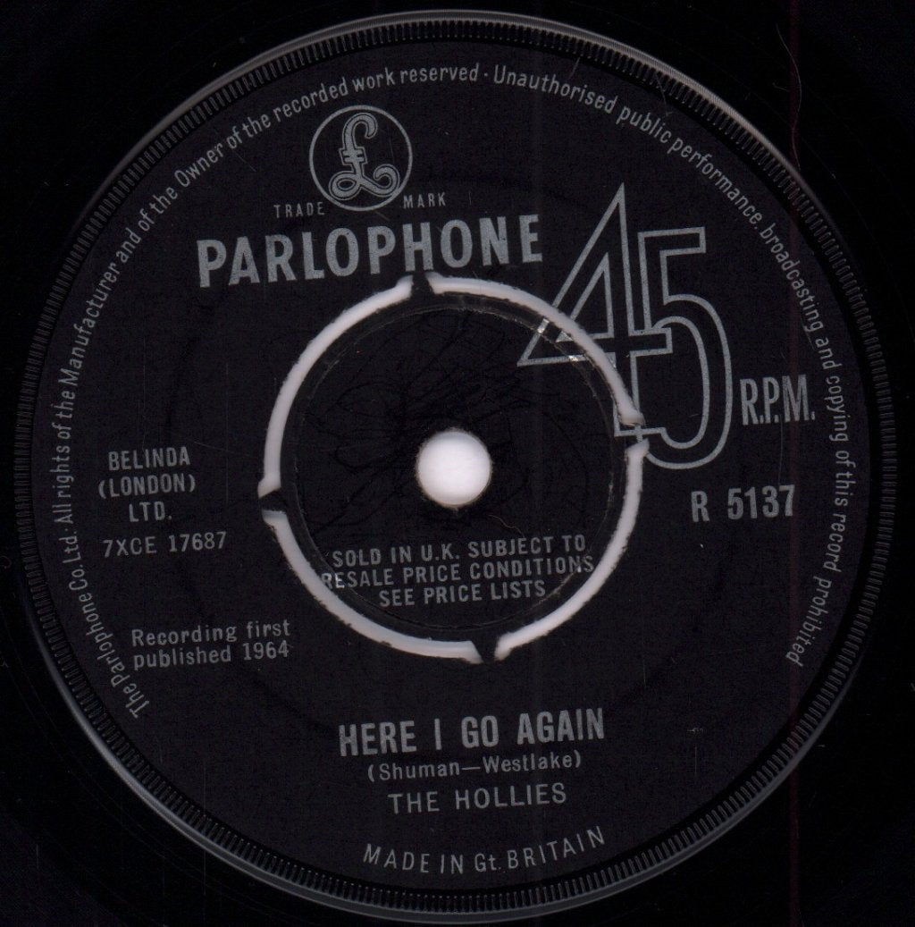 Hollies - Here I Go Again - 7 Inch