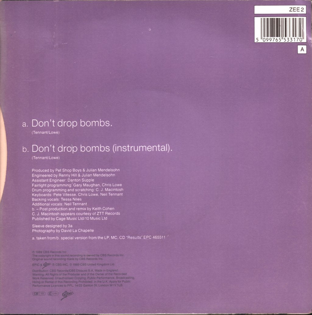 Liza Minnelli - Don't Drop Bombs - 7 Inch