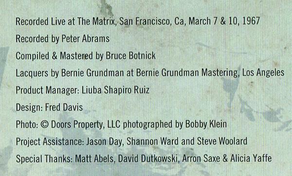 Doors - Let's Feed Ice Cream To The Rats: Live At The Matrix Part 2 - Mar. 7 & 10, 1967 - Lp