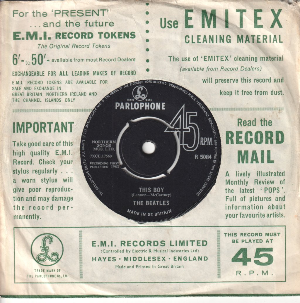 Beatles - I Want To Hold Your Hand - 7 Inch