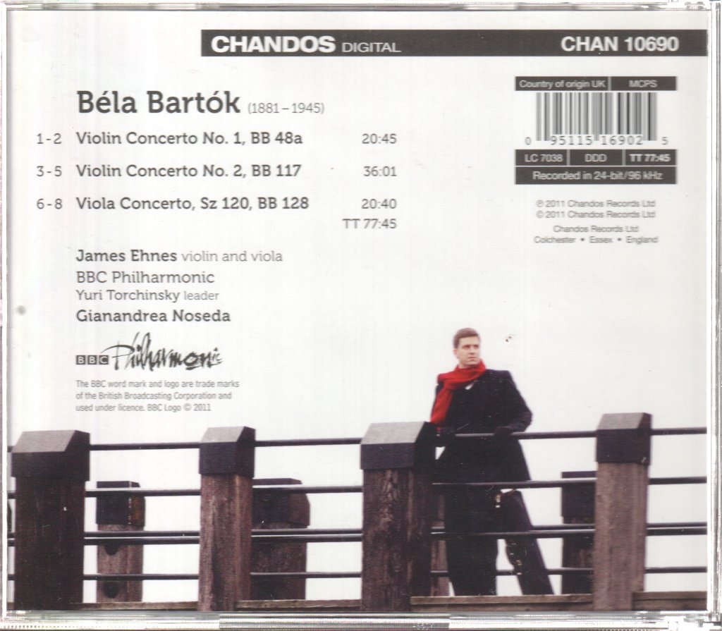 James Ehnes, BBC Philharmonic - Bartók: Violin Concertos nos 1 & 2; Viola Concerto - Cd