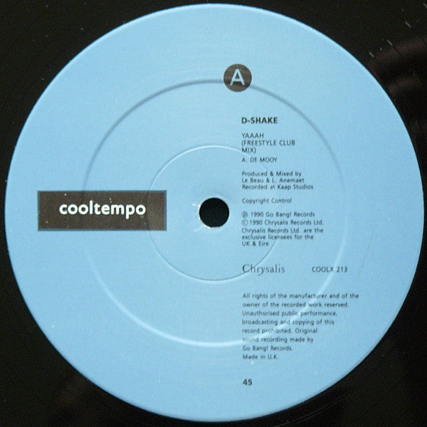 D-Shake - Yaaah / Techno Trance - 12 Inch