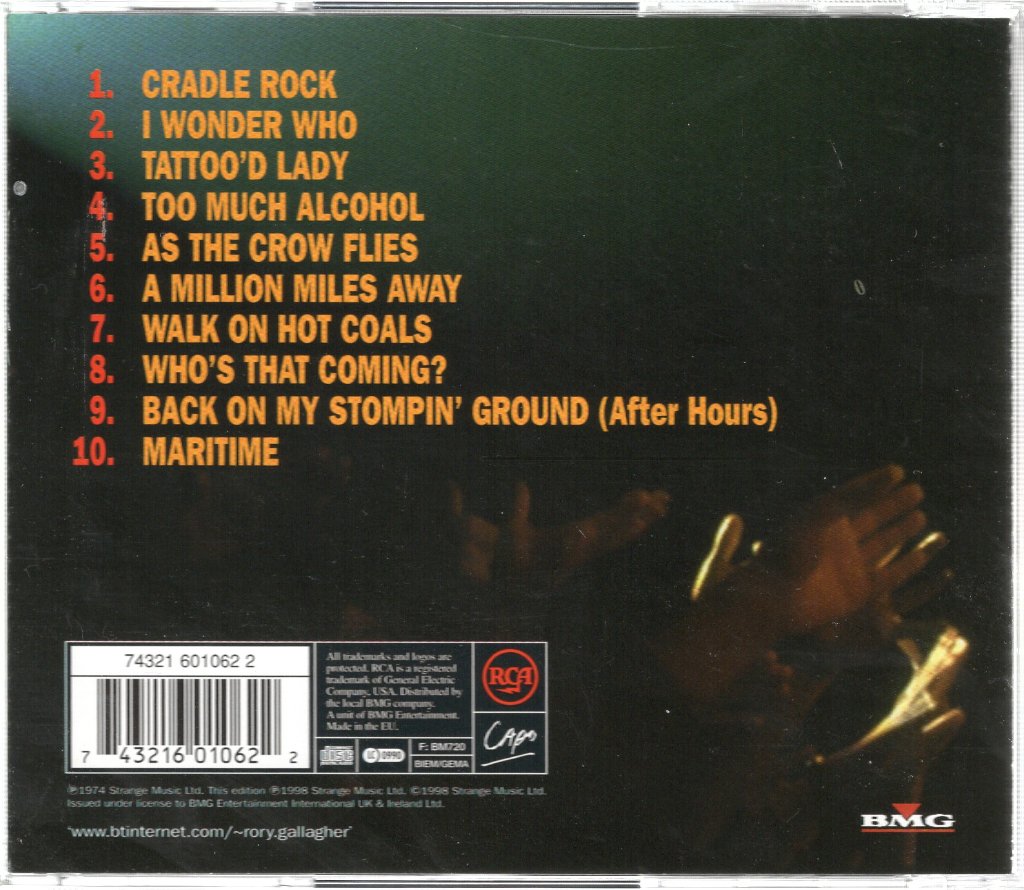 Rory Gallagher - Irish Tour - Cd
