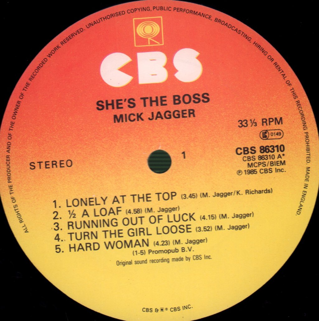 Mick Jagger - She's The Boss - Lp