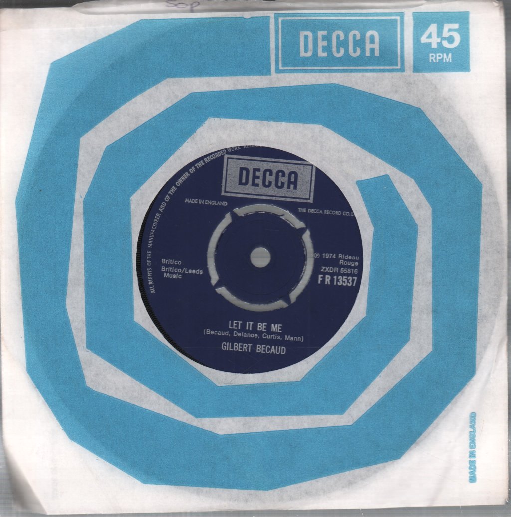 Gilbert Becaud - A Little Love And Understanding - 7 Inch
