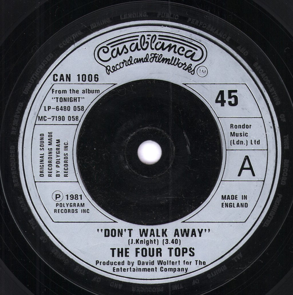 Four Tops - Don't Walk Away - 7 Inch