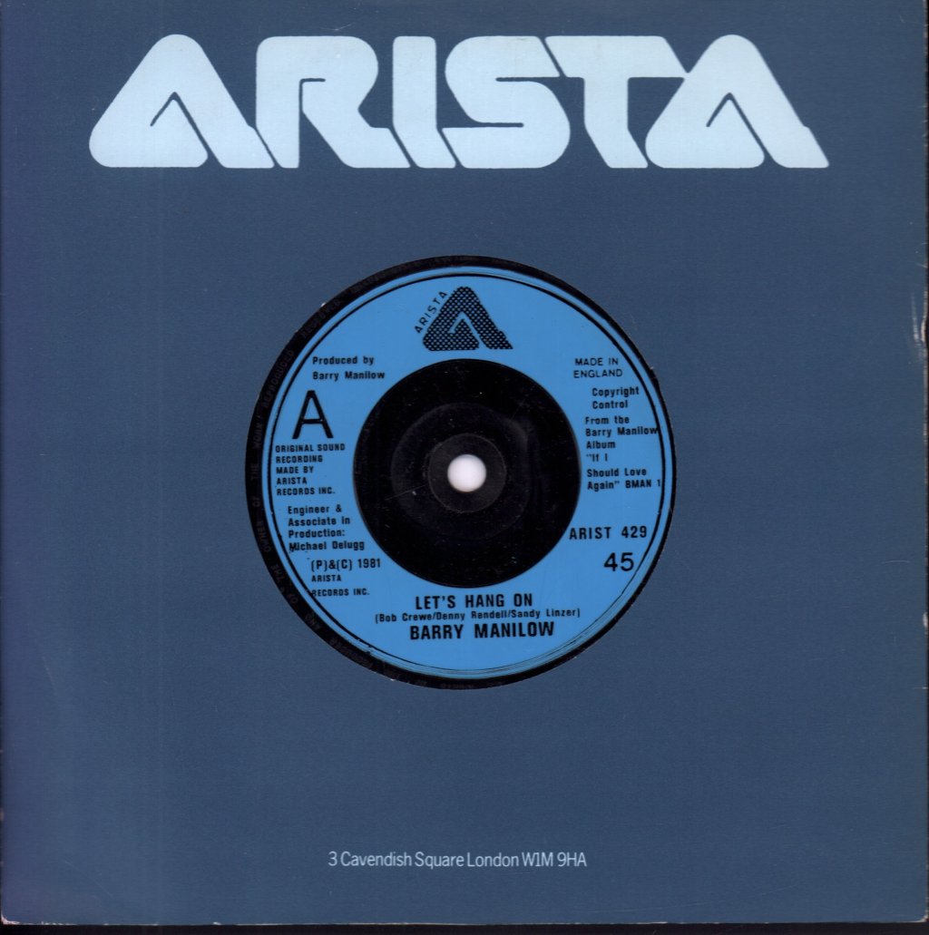 Barry Manilow - Let's Hang On - 7 Inch