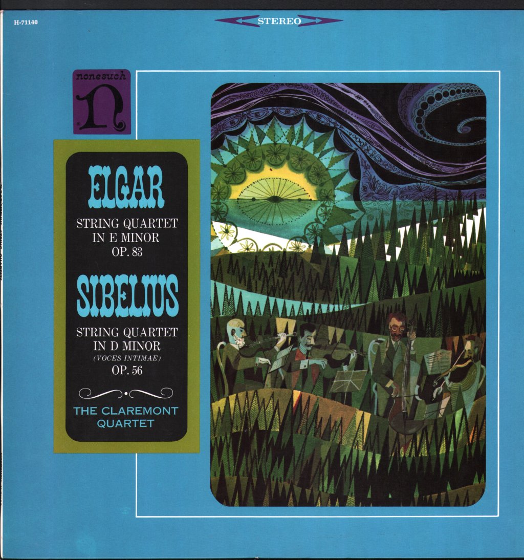 Claremont Quartet - Elgar - String Quartet In E Minor Op. 83 / Sibelius - String Quartet In D Minor (Voces Intimae) Op. 56 - Lp
