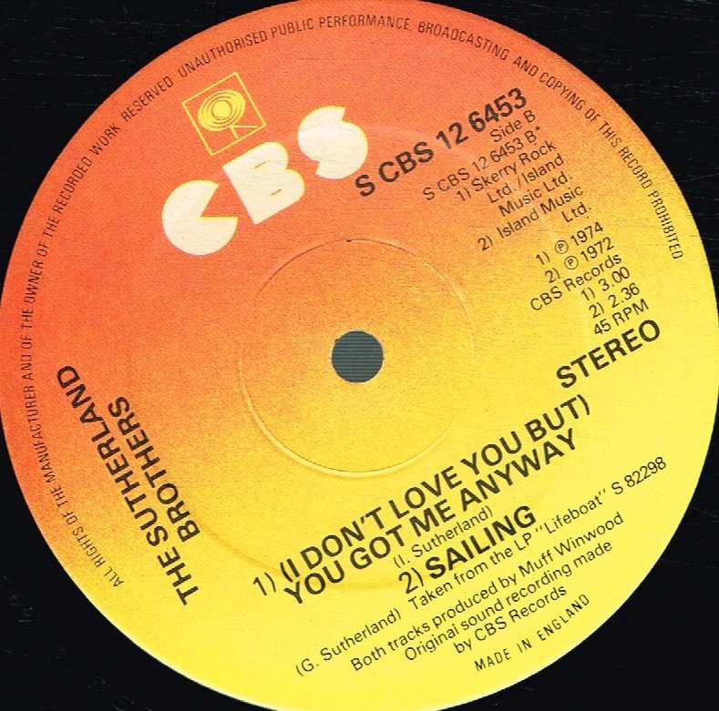 Sutherland Brothers - Somebody's Fool - 12 Inch
