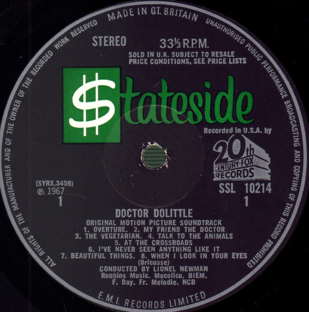 Various Artists - Doctor Dolittle (Original Motion Picture Soundtrack) - Lp