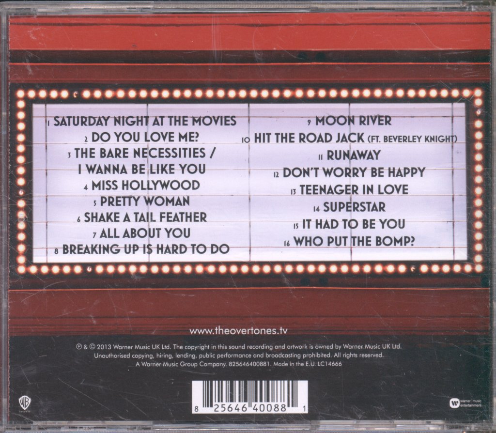 Overtones - Saturday Night At The Movies - Cd
