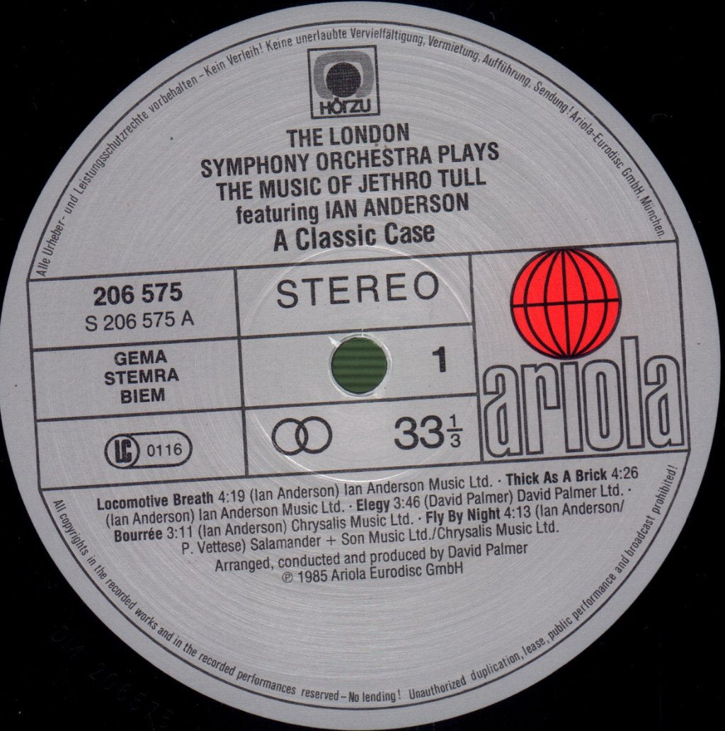 London Symphony Orchestra - A Classic Case (The Music Of Jethro Tull) - Lp