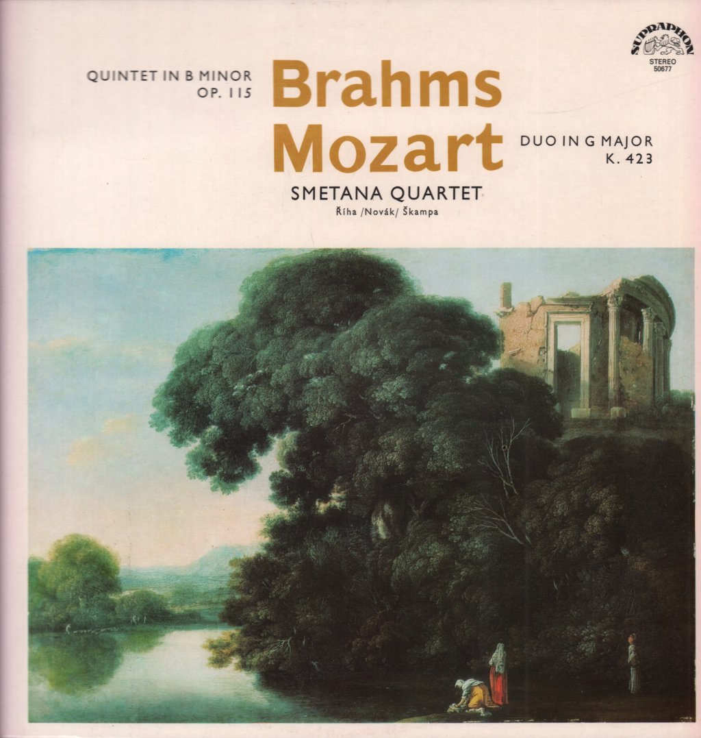 Smetana Quartet - brahms Quintet In B Minor Op. 115 / mozart Duo In G Major K. 423 - Lp