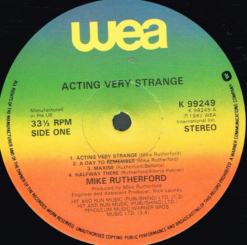 Mike Rutherford - Acting Very Strange - Lp