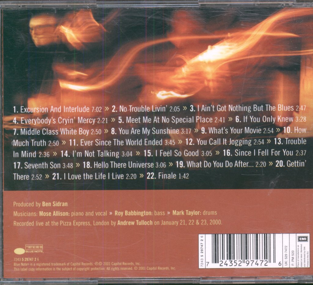 Mose Allison - Mose Chronicles - Live In London, Volume 1 - Cd